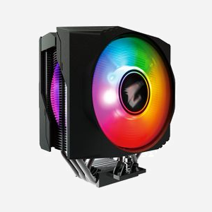 GIGABYTE GP-ATC800 Refroidisseur d'air CPU, 2 ventilateurs 12cm, 600-2000 tr/min, 18-31dB, TDP 200W, sockets Intel/AMD, radiateur aluminium, noir - Miniature 2