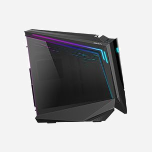 GIGABYTE AORUS C700 GLASS - Boîtier PC Grand Tour E-ATX, 4x3.5", 6x2.5", 10 slots, USB 3.2 Type-C, Radiateur Avant 360mm/Supérieur 420mm, RGB Fusion - Miniature 2