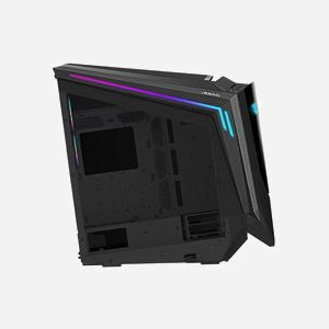 GIGABYTE AORUS C700 GLASS - Boîtier PC Grand Tour E-ATX, 4x3.5", 6x2.5", 10 slots, USB 3.2 Type-C, Radiateur Avant 360mm/Supérieur 420mm, RGB Fusion - Miniature 5