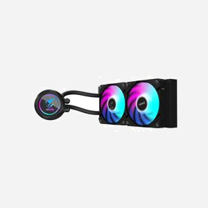 GIGABYTE AORUS WATERFORCE II 240 Refroidisseur liquide AIO, 2x120mm ARGB, 800-2300 RPM, 64.25 CFM, LGA 1851/AM5, TDP 300W - Miniature 3
