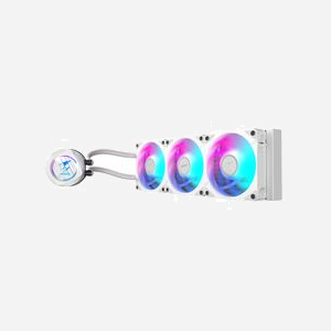 GIGABYTE AORUS WATERFORCE II 360 ICE : Refroidisseur liquide AIO, 3x 120mm ARGB, 800-2300 RPM, 64.95 CFM, 12.8-36.9 dB, LGA 1851/AM5, TDP 300W - Miniature 3