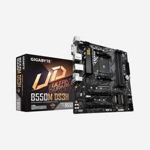 GIGABYTE B550M DS3H : Carte mère AMD AM4, DDR4 jusqu'à 4733MHz, PCIe 4.0 M.2, LAN 1GbE, USB 3.2 Gen1, Chipset AMD B550, Micro ATX - Miniature 1