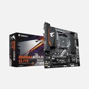 GIGABYTE B550M AORUS ELITE : Carte mère AMD AM4, DDR4 jusqu'à 4733MHz, PCIe 4.0 M.2, LAN 1GbE, USB 3.2 Gen 1, Micro ATX, Chipset B550 - Miniature 1
