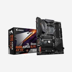 GIGABYTE B550 AORUS ELITE AX V2 : Carte mère AMD AM4, DDR4 jusqu'à 4733MHz, 2x M.2 PCIe 4.0/3.0, Wi-Fi 6E, LAN 2.5GbE, USB 3.2 Gen 2 - Miniature 1