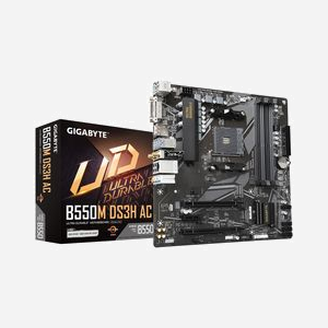 GIGABYTE B550M DS3H AC : Carte mère AMD AM4 Ryzen 5000, DDR4 jusqu'à 4733MHz, Wi-Fi 5, M.2 PCIe 4.0/3.0, USB 3.2 Gen 1, LAN 1GbE