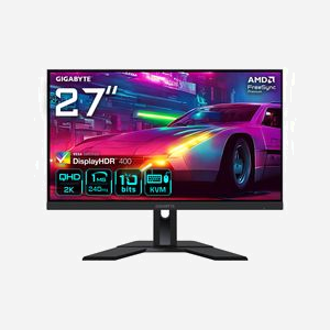 GIGABYTE M27Q X Moniteur Gaming 27" QHD 2560x1440 240Hz 1ms SS-IPS DisplayHDR400 HDMI 2.0/DisplayPort 1.4 FreeSync Premium, Hub USB-C