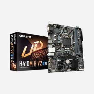GIGABYTE H410M H V2 - Carte mère micro ATX Intel H410 LGA 1200 (Socket H5), DDR4, M.2, SATA III, Gigabit Ethernet, compatible Windows 10/11 - Miniature 1