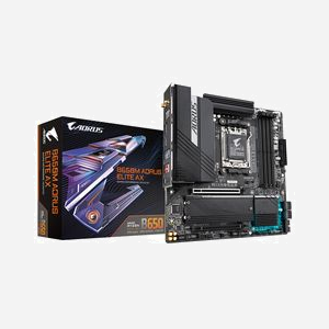 GIGABYTE B650M AORUS ELITE AX : AMD AM5, DDR5 jusqu'à 8000MHz (OC), PCIe 5.0 M.2, LAN 2.5GbE, WiFi 6E, USB 3.2 Gen 2 - Miniature 1