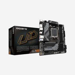 GIGABYTE B650M DS3H : Carte mère AMD AM5 Ryzen 7000/8000/9000, DDR5 jusqu'à 8000MHz (OC), 2x M.2 PCIe 4.0, LAN 2.5GbE, USB 3.2 Gen 2