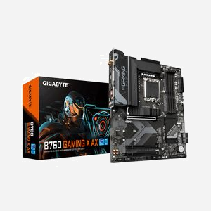 GIGABYTE B760 GAMING X AX : Carte mère Intel LGA 1700, DDR5 jusqu'à 7600MHz (OC), 3x M.2 PCIe 4.0, Wi-Fi 6E, LAN 2.5GbE, USB 3.2 Gen 2