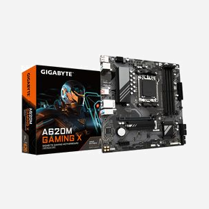GIGABYTE A620M GAMING X : Carte mère micro ATX AMD A620, Socket AM5, DDR5-SDRAM jusqu'à 192Go, M.2, SATA III, HDMI 2.1, DisplayPort 1.4