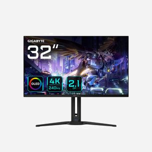 GIGABYTE AORUS FO32U2P-EK : Écran Gaming OLED 32" UHD 4K (3840x2160) 240Hz 0.03ms DisplayPort 2.1 UHBR20 FreeSync Premium Pro DisplayHDR True Black 400 - Miniature 1