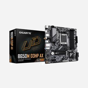 GIGABYTE B650M D3HP AX - Carte mère AMD AM5 Ryzen 7000/8000/9000, DDR5 jusqu'à 8000MHz (OC), 2x M.2 PCIe 4.0, WiFi 6E, LAN 2.5GbE, USB 3.2 Gen 1
