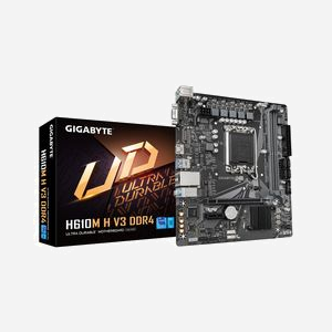 GIGABYTE H610M H V3 DDR4 : Carte mère micro ATX Intel H610 Express LGA 1700, DDR4-3200, M.2, SATA III, Gigabit Ethernet, Realtek ALC897 - Miniature 1