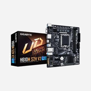 GIGABYTE H610M S2H V2 : Carte mère micro ATX Intel H610 Express, Socket LGA 1700, DDR5-SDRAM jusqu'à 96Go, M.2, Gigabit Ethernet