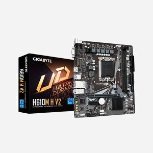 GIGABYTE H610M H V2 - Carte mère micro ATX - Intel H610 Express - Socket LGA 1700 - DDR5-SDRAM jusqu'à 96Go - M.2/SATA III - Gigabit Ethernet - Miniature 1