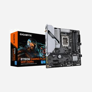 GIGABYTE B760M GAMING PLUS WIFI DDR4 : Carte mère Intel LGA 1700, DDR4 jusqu'à 5333MHz (OC), 2x M.2 PCIe 4.0, Wi-Fi 6, LAN 1GbE, USB 3.2 Gen 1 - Miniature 1