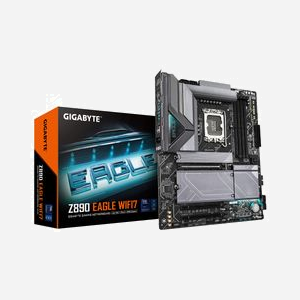 GIGABYTE Z890 EAGLE WIFI7 : Carte mère ATX Intel LGA 1851 (Core Ultra Series 2), DDR5 jusqu'à 8800MHz (OC), PCIe 5.0, Wi-Fi 7, LAN 2.5GbE, USB 4