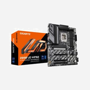 GIGABYTE Z890 UD WIFI6E : Carte mère ATX Intel LGA 1851, DDR5 jusqu'à 8800MHz (OC), PCIe 5.0, Wi-Fi 6E, LAN 2.5GbE, USB 4, Triple M.2.