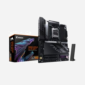 GIGABYTE B850 AORUS ELITE WIFI7 : AM5, DDR5 jusqu'à 8200MHz(OC), 3x M.2 PCIe 5.0/4.0, LAN 2.5GbE, WIFI 7, USB 3.2 Gen 2x2