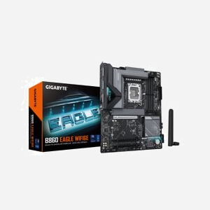 GIGABYTE B860 EAGLE WIFI6E : Carte mère Intel Core Ultra LGA 1851, DDR5 jusqu'à 9066MHz, PCIe 5.0 M.2, LAN 2.5GbE, WiFi 6E, USB 3.2 Gen 2x2