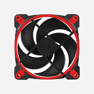 ARCTIC BioniX P120 Ventilateur 12cm Noir/Rouge, 200-2100 RPM, 0.45 Sone, 114.79 m³/h (67.56 CFM), Palier FDB, PWM 4-Pin, 120x120x27mm - Miniature 5