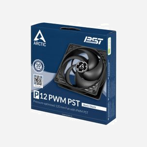 ARCTIC P12 PWM PST - Ventilateur 120mm Noir, 200-1800 RPM, 0.3 Sone, 95.65 m³/h, 2.2 mmH2O, Roulement FDB, 4-Pin, Boîtier PC - Miniature 5