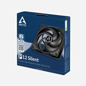 ARCTIC P12 Silent - Ventilateur 120mm, 1050 tr/min, 0.08 Sone, 40.95 m³/h, Palier FDB, 3-Pin, 12V, Noir - ACFAN00130A - Miniature 5