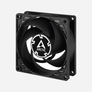 ARCTIC P8 PWM PST CO Ventilateur 80mm Noir - 80x80x25mm, 200-3000 RPM, 40.3 m³/h, 0.3 Sone, Palier FDB, Connecteur 4-Pin PWM, 12V