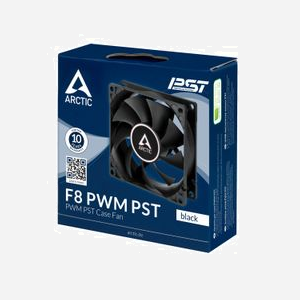ARCTIC F8 PWM PST Ventilateur 80mm Boîtier PC, 300-2000 RPM, 0.3 Sone, 52.7 m³/h (31 CFM), Pression 1 mmH2O, Roulement FDB, Connecteur 4-Pin - Miniature 4