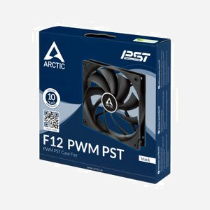 Ventilateur ARCTIC F12 PWM PST 120mm, 230-1350 RPM, 0.3 Sone, 90.1 m³/h (53 CFM), 1 mmH2O, roulement FDB, 4-Pin, Noir - Miniature 4