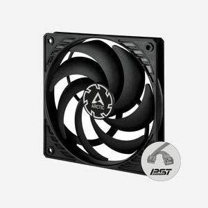 ARCTIC P12 Slim PWM PST - Ventilateur 120x120x15mm - 300-2100 tr/min - 71.53 m³/h - 0.3 Sone - Roulement FDB - Noir - Miniature 2