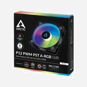 ARCTIC Ventilateur Boîtier PC P12 PWM PST A-RGB 0dB 120mm Noir/Blanc, 0-2000 RPM, 82.91 m³/h, 1.85 mmH2O, FDB, Connecteur 4-Pin + 4-Pin - Miniature 5