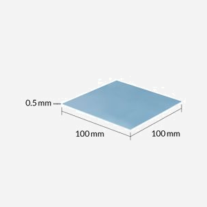 ARCTIC TP-3 Pad Thermique 100x100x0.5mm Bleu - ACTPD00052A - Conductivité thermique optimisée pour dissipateurs, 1 pièce - Miniature 3