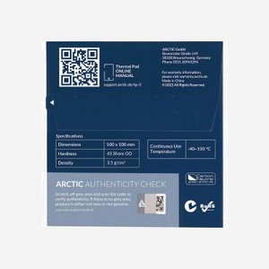 ARCTIC TP-3 Pad Thermique 100x100x0.5mm Bleu - ACTPD00052A - Conductivité thermique optimisée pour dissipateurs, 1 pièce - Miniature 5