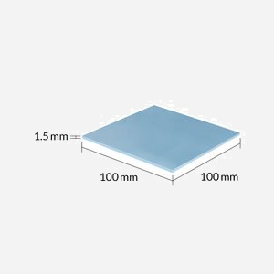 ARCTIC TP-3 Pad Thermique 100x100x1.5mm Bleu, référence ACTPD00054A, Conductivité thermique optimisée pour dissipation thermique CPU/GPU. - Miniature 3