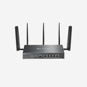 TP-Link Omada ER706W-4G Routeur WiFi 6 Bi-bande 2.4/5GHz 2402Mbps Gigabit Ethernet WAN/LAN 4G LTE-TDD/FDD NanoSIM, 5 antennes externes