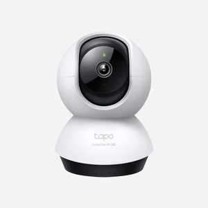 TP-Link Tapo C220 Caméra IP Intérieure 2MP 1440p WiFi N Vision Nocturne 9m Angle 360° Détection Mouvement Audio Bidirectionnel Montage Bureau Blanc/Noir