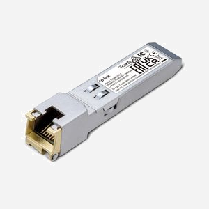TP-Link TL-SM5310-T Module SFP+ Cuivre 10GbE RJ-45, 10300 Mbit/s, Distance Max. 100m, Standards IEEE 802.3/ab/an/bz, Boîtier Métal, 0-70°C - Miniature 1