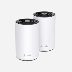 TP-Link Deco XE75 Pro (2-pack) Système Mesh Tri-bande Wi-Fi 6E (802.11ax) 2.4/5/6GHz, Quad-Core 1.7GHz, 3x RJ45, MU-MIMO, BeamForming, Contrôle Parental