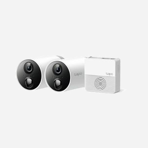 TP-Link Tapo C400S2 : Caméra de Sécurité IP Ext/Int 1080p H.264 WiFi 2.4GHz, Vision Nocturne 15m, Audio 2-voies, IP65, MicroSD 256Go