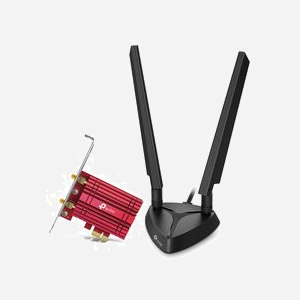 TP-Link Archer TXE75E : Carte Réseau Interne PCI Express Wi-Fi 6E AXE5400 Bluetooth 5.2 Bi-bande 2.4/5 GHz, Standards IEEE 802.11ax, Antenne Externe - Miniature 1