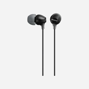 Sony MDR-EX15LP Écouteurs Intra-Aural Noirs, Transducteur Dynamique 9mm, 8-22000Hz, 16 Ohm, 100mW, Câble 1.2m contacts or - Miniature 1