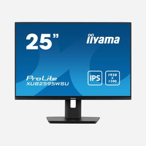 Iiyama ProLite XUB2595WSU-B5 Moniteur 25" WUXGA LED IPS 4ms 1920x1200 300cd/m² Noir, Hub USB 2.0, HDMI, DisplayPort, AMD FreeSync, Haut-parleurs 2x2W