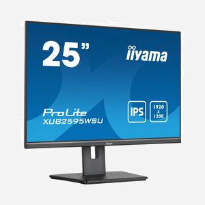 Iiyama ProLite XUB2595WSU-B5 Moniteur 25" WUXGA LED IPS 4ms 1920x1200 300cd/m² Noir, Hub USB 2.0, HDMI, DisplayPort, AMD FreeSync, Haut-parleurs 2x2W - Miniature 3