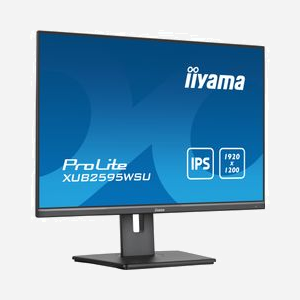Iiyama ProLite XUB2595WSU-B5 Moniteur 25" WUXGA LED IPS 4ms 1920x1200 300cd/m² Noir, Hub USB 2.0, HDMI, DisplayPort, AMD FreeSync, Haut-parleurs 2x2W - Miniature 4
