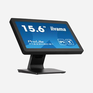 Iiyama ProLite T1633MSC-B1 Moniteur LCD Tactile 15.6" Full HD IPS 1920x1080, 450cd/m², 5ms, HDMI/DisplayPort, USB Hub, VESA 100x100, Noir - Miniature 3