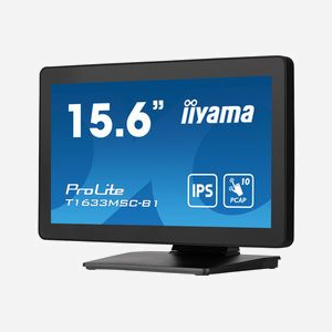 Iiyama ProLite T1633MSC-B1 Moniteur LCD Tactile 15.6" Full HD IPS 1920x1080, 450cd/m², 5ms, HDMI/DisplayPort, USB Hub, VESA 100x100, Noir - Miniature 5