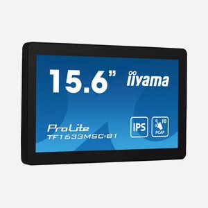 iiyama ProLite TF1633MSC-B1 : Écran Tactile 15.6" Full HD IPS, 1920x1080, 5ms, 385cd/m², HDMI, DisplayPort, USB Hub, VESA 100x100, Noir - Miniature 4
