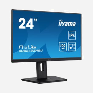 Iiyama XUB2492HSU-B6 : Écran 23.8" LED Full HD, IPS, 1920x1080, 0.4ms, 100Hz, DP 1.4, HDMI, Hub USB, AMD FreeSync, Noir - Miniature 2